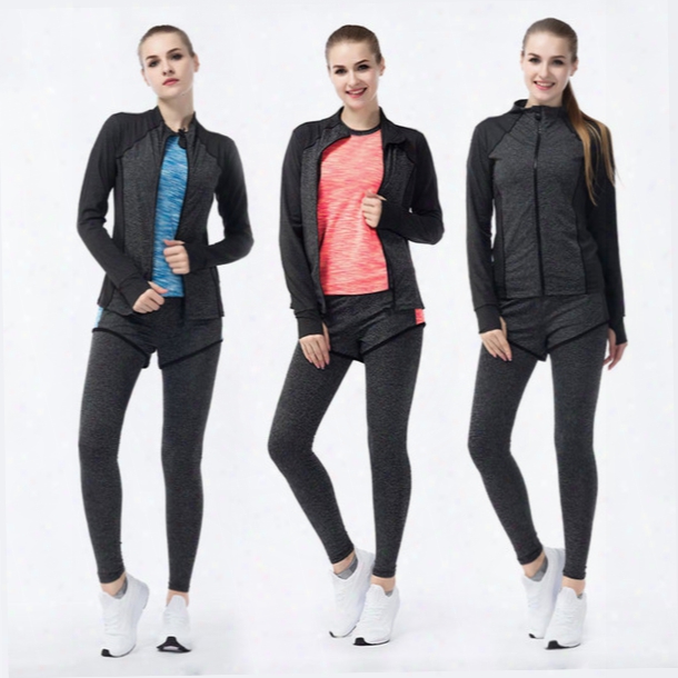 2017 Brand New Winter And Autumn Sports Outdoor Yoga Suits Sweat Absorption Running Fitness Clothesf Ive Sets Gym Clothes Breathable