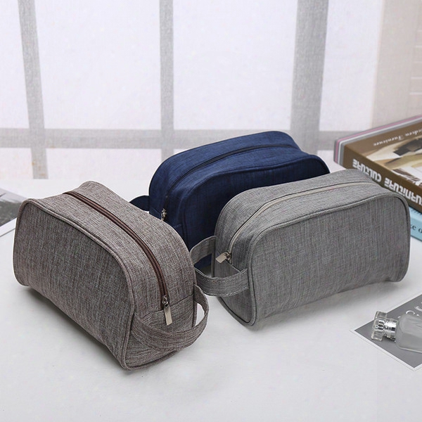 2017 New Arrived Fashion Lady Cosmetic Bags Casual Outdoor Travel Storage Bag Men Wash Bag Make Up Bag Wholesale Price Blue Grey Brown