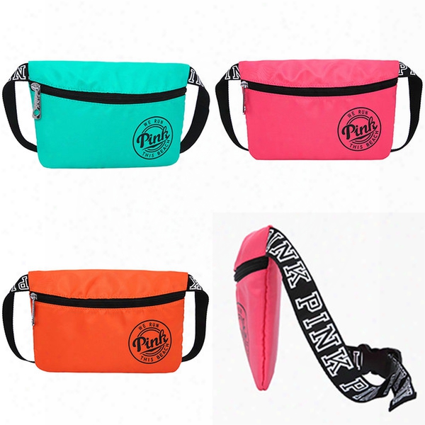 3 Colors Pink Fanny Pack Pink Letter Waist Belt Bag Fashion Beach Trael Bags Waterproof Handbags Purses Outdoor Cosmetic Bag