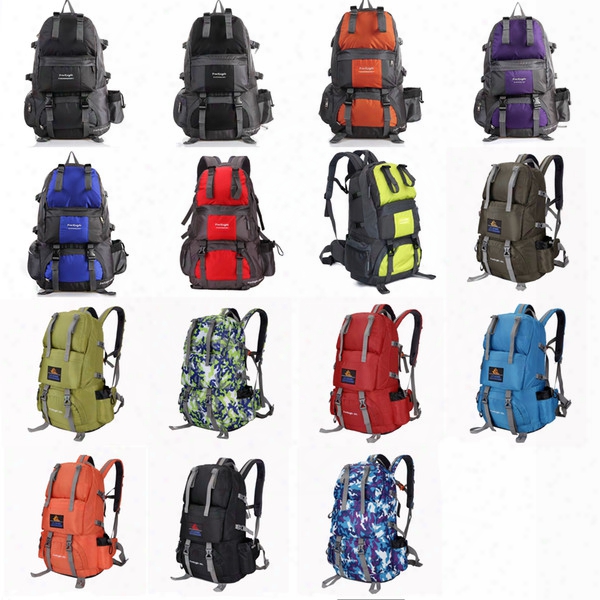 50l Waterproof Outdoor Lovers Mountaineering Bag Large Capacity Outdoor Sports Double Shoulder Pack 15 Color Authentic Goods