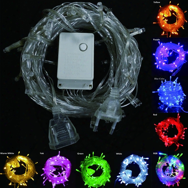 9 Colors Connectable 10m/20m/30m40m/50m/60m/100m Led Christmas Lights Indoor Outdoor Decoration String Lights Us Eu Au Plug Fairy Lights
