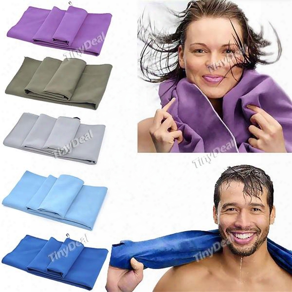 Absorbent Quick Dry Outdoor Sport Travel Towel Drying Coolmax Microfiber Travel Towel Outdoor Cycling Finshing Bamboo Swimming All 5 Color