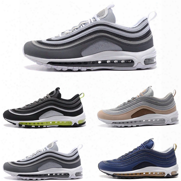 Air 97 Trainer Premium Wolf Grey Japan Mens Running Shoes Outdoorathletic Sports Sneaker Tennis Shoes Size 40-46