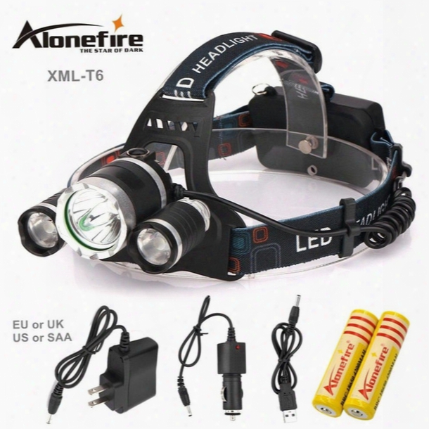 Alonefire Hp03 Good Price 9000 Lumen 3t6 Boruit Headlamp Outdor Light Head Lamp Headlight Rechargeable For 2x 18650 Battery Fishing Camping