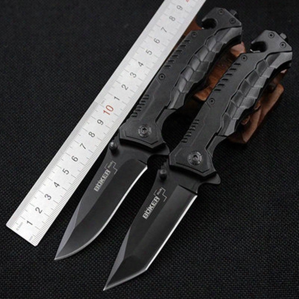 Boker Black Oxide Folding Knife,camping Hunting Knives,outdoor Survival Knife,440 Steel Blade,aluminum Alloy Handle Tactical Hand Tools