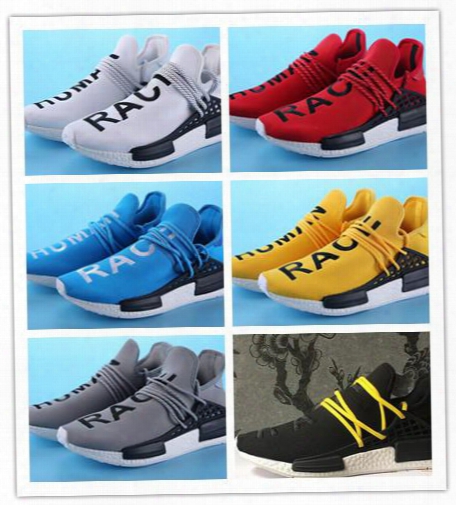 Cheap Top Athletic Mens Shoes Newest Human Race Pharrell Williams X Nmd Outdoor Boost Training Sneaker Shoes Sports Running Shoes