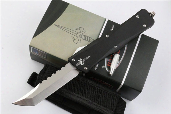Drop Shipping Troodon Hellhound Blade Auto Tactical Knife D2 Tanto Satin Blade Aviation Alumiunm Handle Outdoor Survi Val Knife Edc Pocket Kn