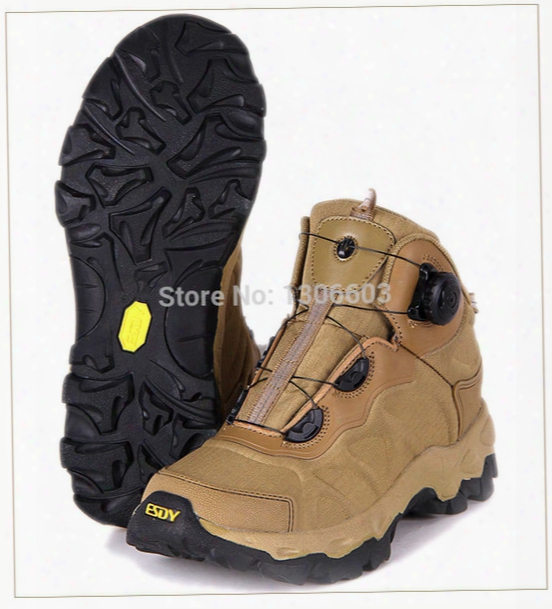 Esdy Military Outdoor Rapid Reaction Boa Lacing System Light Damping Sporting Boots Tactical Climbing Shoes Tan Hot Sale