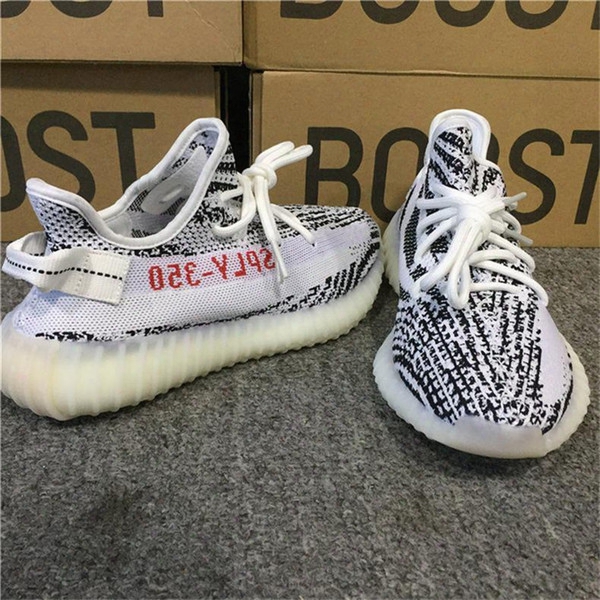 Free Shipping 2017 Shoes Best Spy 350 V2 Boost White/core Black/red Ftwr Zebra Zebras Men Women Running Shoes Size 5 To 13