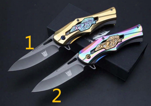 Free Shipping Beast Transformers Quick Opening Folding Knife, High Quality Wholesale, Retail Outdoor Self-defense Tool