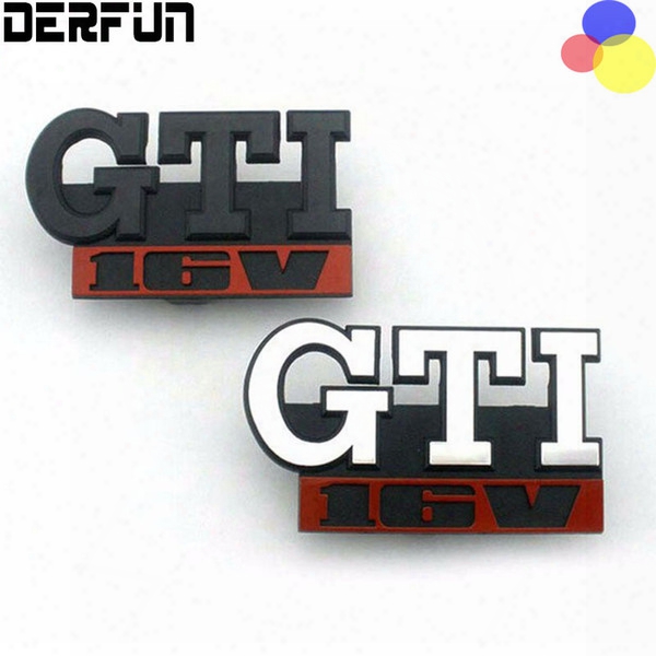 Gti 16v Grille Emblem For Volkswagen Vw Golf Gti 16v Car Grille Grill Badge Golf Matt Chrome 3d Abs Badge