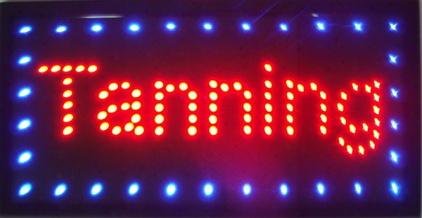 High Qualtiy Arriving Customized Led Ligh Signs Led Tanning Signs Size 48cm*25cm Semi-outdoor Free Shipping