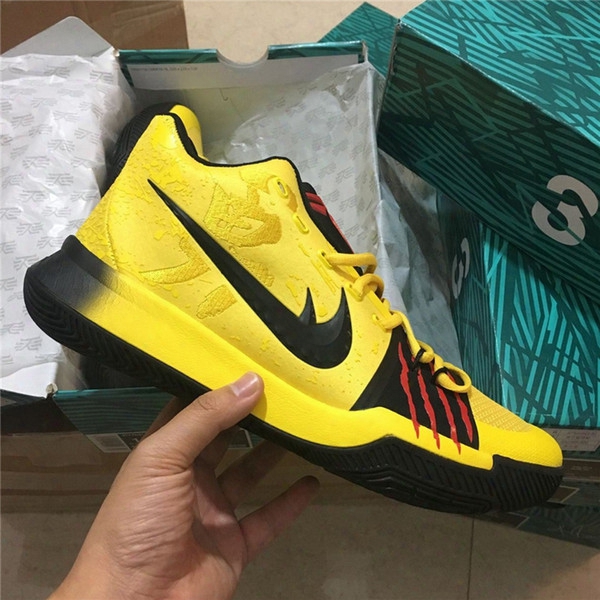 Ky Rie 3 Kids Basketball Shoe Bruce Lee Top Quaity Womens Kyrie Irving Signature Sneakers Outdoor Sports Shoes With Box