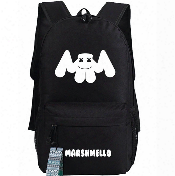 Marshmello Backpack Super Star Dotcom School Bag Trap Dj Daypack Music Schoolbag Outdoor Rucksack Sport Day Pack