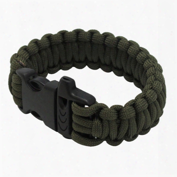 Multifunctional Military Paracord Bracelet Outdoor Survival Kit Parachute Cord Buckle With Whistle For Hiking Camping Emergency