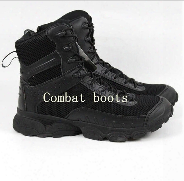 New The Latest Men&#039;s Nylon Mesh Military Tactical Boots Desert Combat Outdoor Army Hiking Travel Boots Leather Ankle Boots