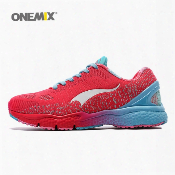 Onemix Woman Running Shoes Ffor Women Breathable Olympic Athlegic Trainers Red Mesh Zapatillas Sports Shoe Womens Outdoor Walking Sneakers