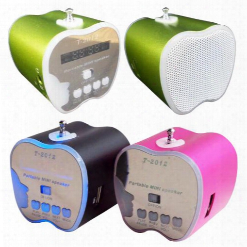 Portable Mini Speaker Box Wireless Subwoofer T 2012 Hifi Led Apple Speaker Rechargea Ble Outdoor Speaker Fit Tf Card Usb Music Iphone Mis049