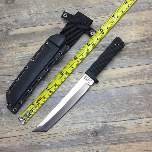 Recon Tanto San Mai Cold Steel Fixed Knives,9cr18mov Blade Abs Handle Sanding Outdoor Survival Knife.