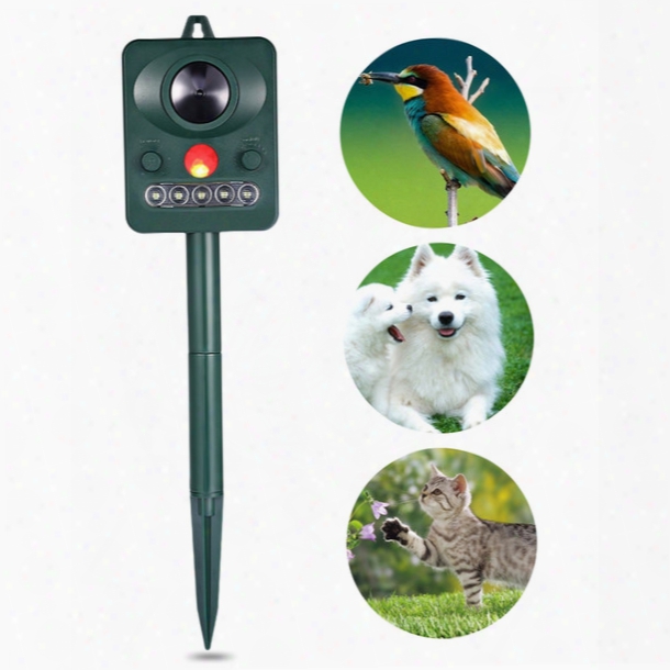 Solar Power Ultrasonic Outdoor Solar Power Ultrasonic Dog Cat Repeller Infrared Sensor Animal Birds Chazer Repellers With Infrared Detector