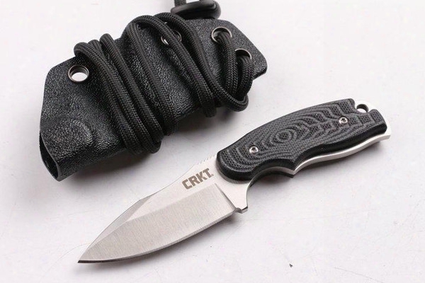 Steel + G10 Handle Rescue Knife Tactical Camping Knives 58hrc Crkt Fishing Knife Edc Tools Fixed Blade Outdoor Knife Hand Tool Drop Shipping