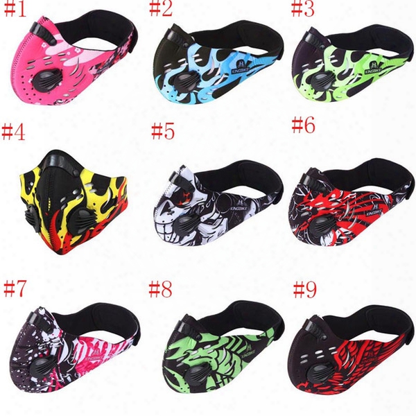 Sunscreen Activated Carbon Cycling Mask Mouth-muffle Dust Mask Bicycle Outdoor Sports Protect Cycling Mask Face Cover Protection 9color