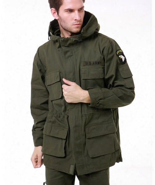 Tactical Army Marine Cotton Jacket Us Army Air Force Thermal Trench With Hood Outdoor Wadded Corps Hooded Coats