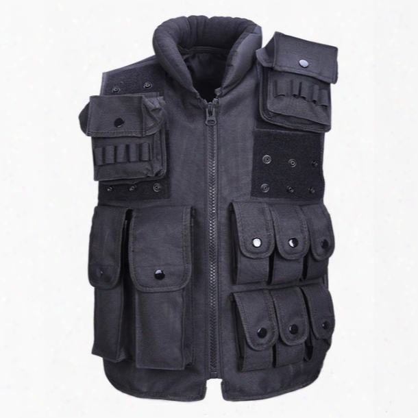 Tactical Vest Cool Mens Hunting Vest Outdoor Training Military Army Swat Vests Men Waistcoat Protective Magazine Pouch Black