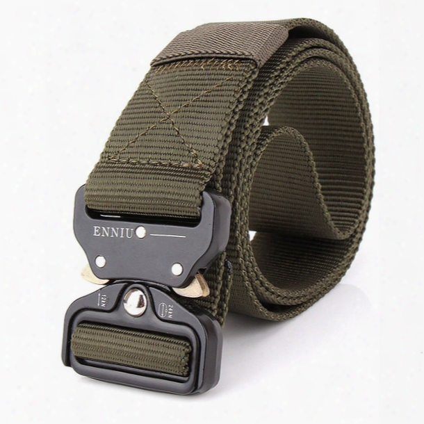 The New Enniu 3.8cm Quick Release Buckle Belt Quick Dry Outdoor Safety Belt Training Pure Nylon Duty Tacticall Belt