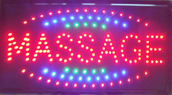 Top Fasion 10x19 Inch Semi-outdoor Flashing Massage Store Slogans/ Led Massage Shop Sign Led Billboards Wholesale