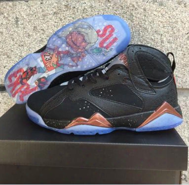 Wholesale Air Retro 7 Doernbecher Black Metallic Gold Top Quality Mens Basketball Shoes Outdoor Sneakers Free Shipping Size Us 8-13