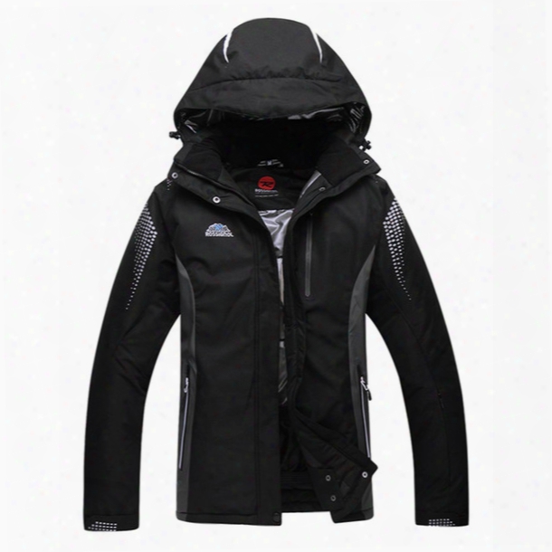 Who Lesale- Black Ski Jacket Men Outdoor Waterproof Mountain Skiing Jackets Thermal Thicken -30 Deegree Snow Snowboard Jackets Plus Size Xxl