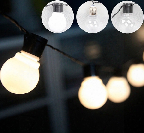 Wholesale-connectable 5cm 20 Ball Festoon Led Globe String Lights Bulb Outdoor Christmas Fairy Lights Garland Garden Party Wedding Decor