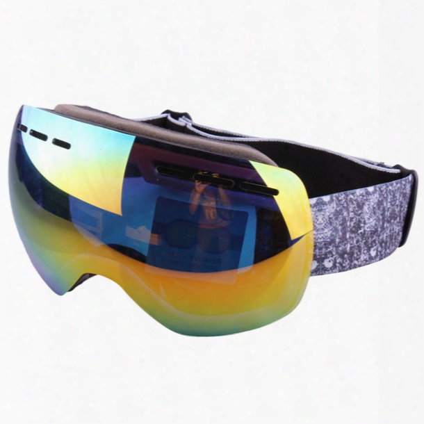 Wholesale- Men&#039;s Women&#039;s Skiing Goggles Uv400 Anti-fog Windproof Snowboarding Eyewear Sports Glasses Sunglasses Mask - 2017 New Arrival