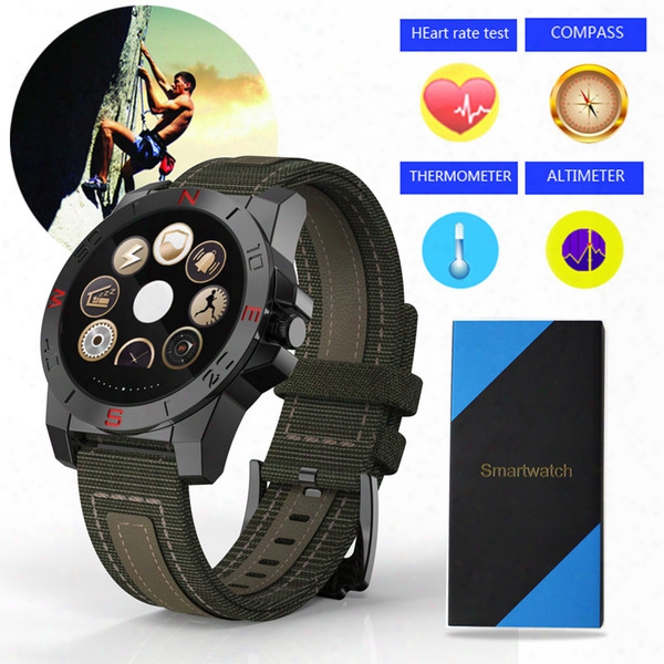 Wholesale- N10b Smart Watch Outdoor Sport Smartwatch With Heart Rate Monitor Compass Thermometer Waterproof Smartwatch For Ios & Android