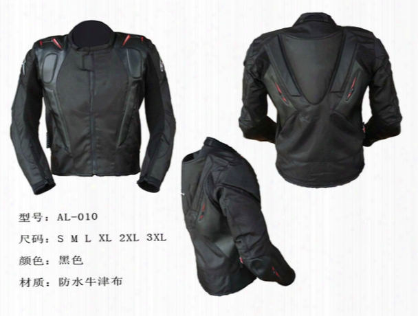 Wholesale- New Model Protective Gear Knight Warm Jacket/motorcycle Oxford Jackte/outdoor Men&#039;s Jacket Al10