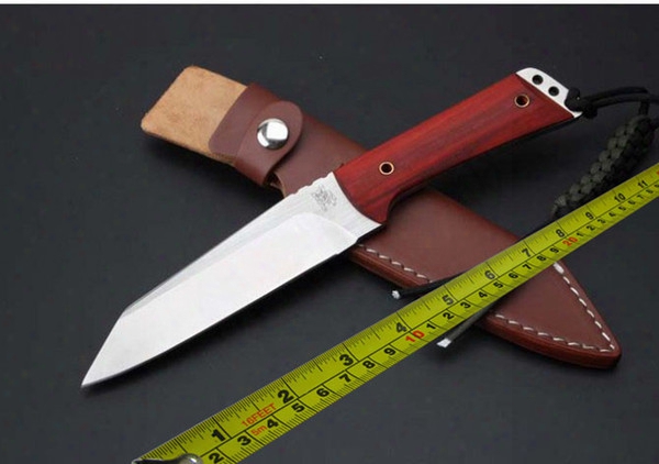 Wild Boar Hunting Knife Fixed Blade Knife Outdoor Tactical Kit Survival Tool 9cr18mov Blade Steel + Wood Handle