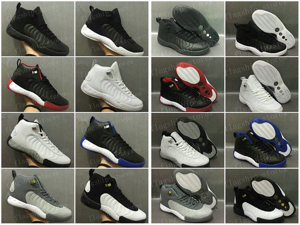 With Box 2017 Mens Air Retro 12.5 Basketball Shoes 12.5s Retro Xii Black Red White Blue Sports Sneakers Outdoor Sports Shoes