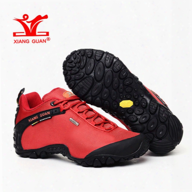 Woman Waterproof Hiking Shoes For Womens Athletic Trekking Boots Zapatillas Climbing Sports Mou Ntain Shoe 2017 Red Outdoor Walking Sneakers
