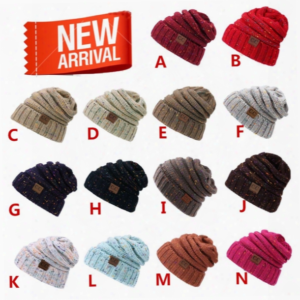 12pcs Cc Knitted Hats Cc Trendy Beanie Women Chunky Skull Caps Winter Cable Knit Crochet Hats Fashion Outdoor Warm Winter Hats