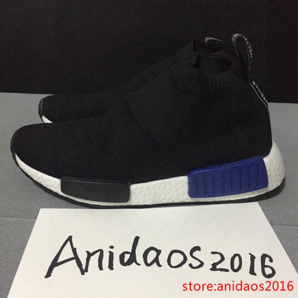 2016 New High Quality City Sock Nmd Primeknit  Fashion Black Grey White Outdoor Sports Casual Free Shipping