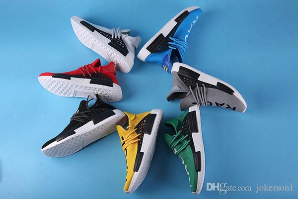 2016 Nmd Human Race Runner Boost,pharrell&#039;s Runners And Trainers Nmd Boost Running Shoes Hu Race Williams Pharrell X White, Black, Red