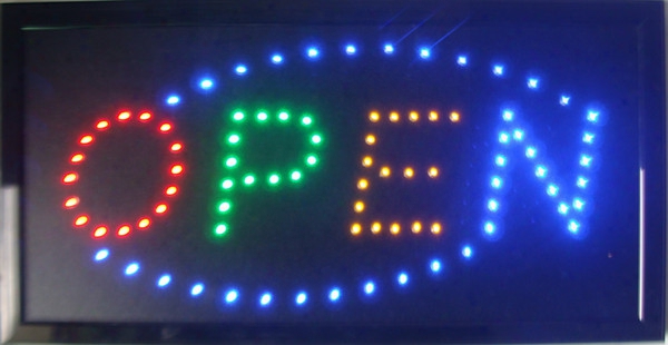 2017 Cheap Price Animated Led Neon Light Lighted Open Sign + Chain 19&quot;x10&quot; Semi-outdoor Of Led