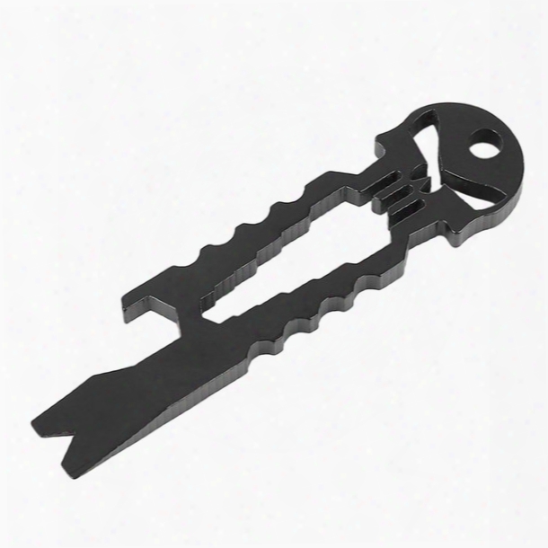 5pcs/lot Useful Outdoor Stainless Skull Edc Survival Pocket Tool Key Ring Opener Outdoor Activity Gear Hot Selling