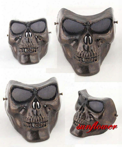 Airsoft Paintball Skeleton Skull Mask Face Protective Cs Games Battlefield Mask Shield Outdoor Fun Perform Party Decor Gift