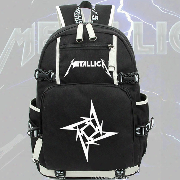 Cool Band Backpack Metallica School Bag Thrash Metal Rock Daypack Music Band Schoolbag Outdoor Rucksack Sport  Day Pack