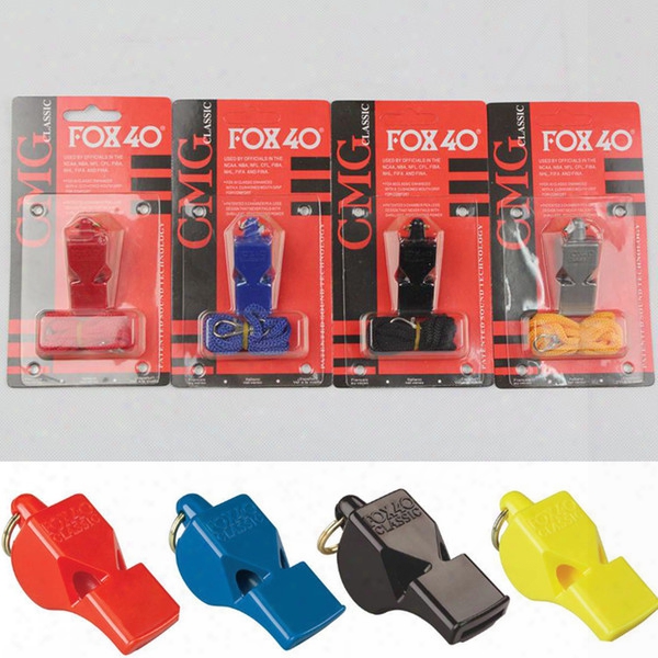 Edc Gear Fox40 Whistle Plastic Fox 40 Soccer Football Basketball Hockey Baseball Sports Classic Referee Whistle Survival Outdoor B240s