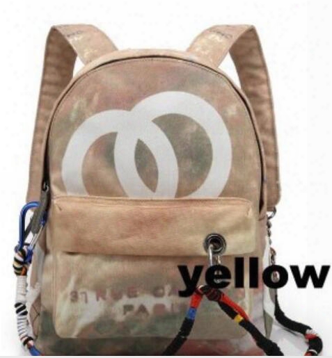 Free Shipping Bag 2018 Graffiti Denim Rucksack Catwalk Canvas Bag Backpack Outdoor Leisure Sports Bag Multicolor Choice
