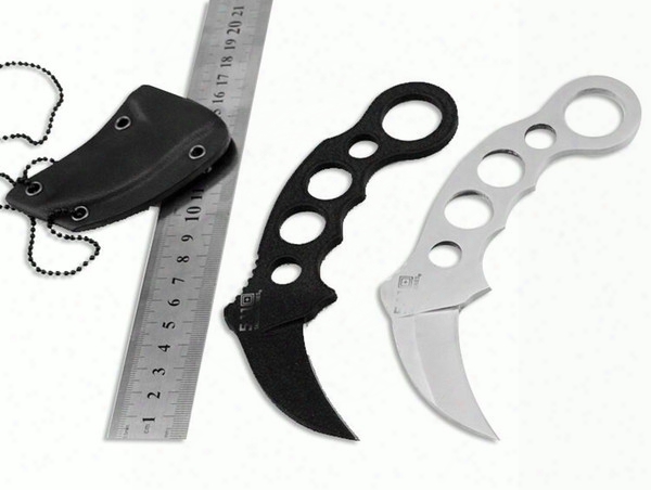 Free Shipping Stainless Steel Pocket Karambit Knife Claw With Sheath Hike Tool Outdoor Camping Hunting Tactical Survive Tool