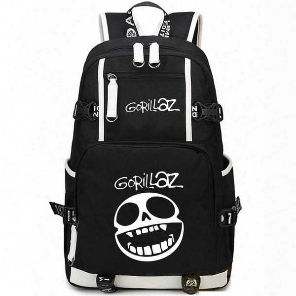 Gorillaz Backpack Hip Hop Band Daypack Chakakhan Fans Schoolbag Music Rucksack Sport School Bag Outdoor Day Pack